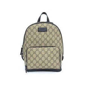Gucci Supreme Backpack Leather Beige Tan Black